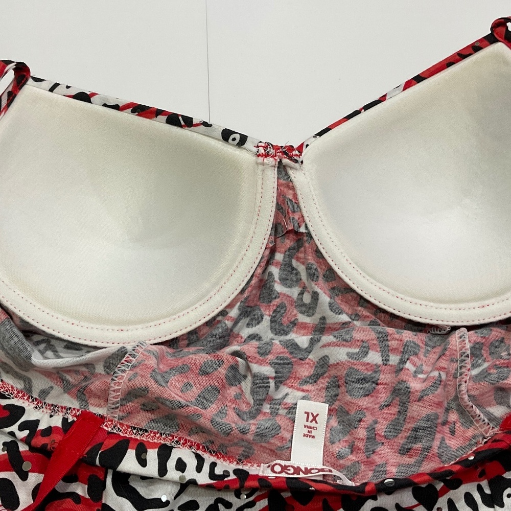Bongo Ciara Red Corvette Animal Print Juniors Cami Top XL From Sears - Picture 9 of 14